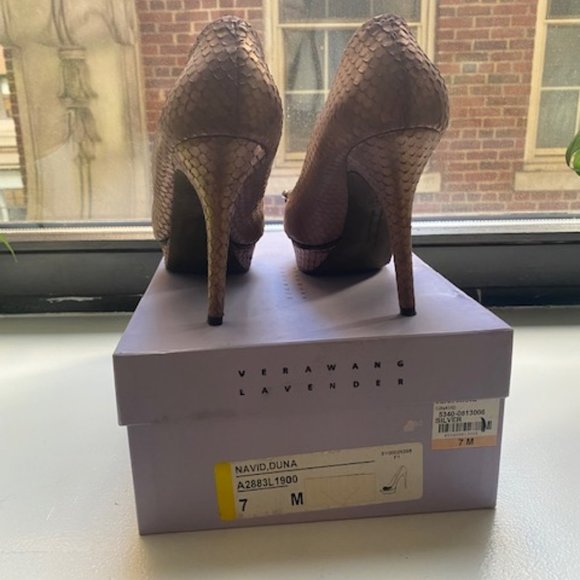 Vera Wang Lavendar Jeweled Platform Pumps - Picture 6 of 7